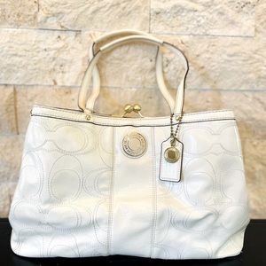 Authentic Cream Coach hand bag